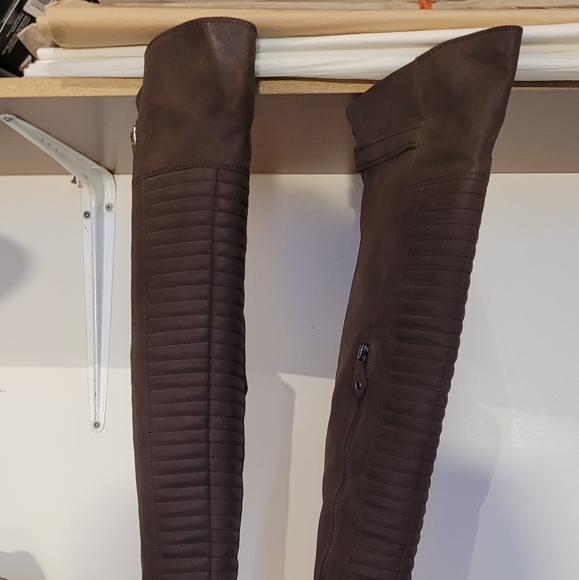 Sexy Donal J Pilner over the knee peep toe boots - Picture 3 of 15